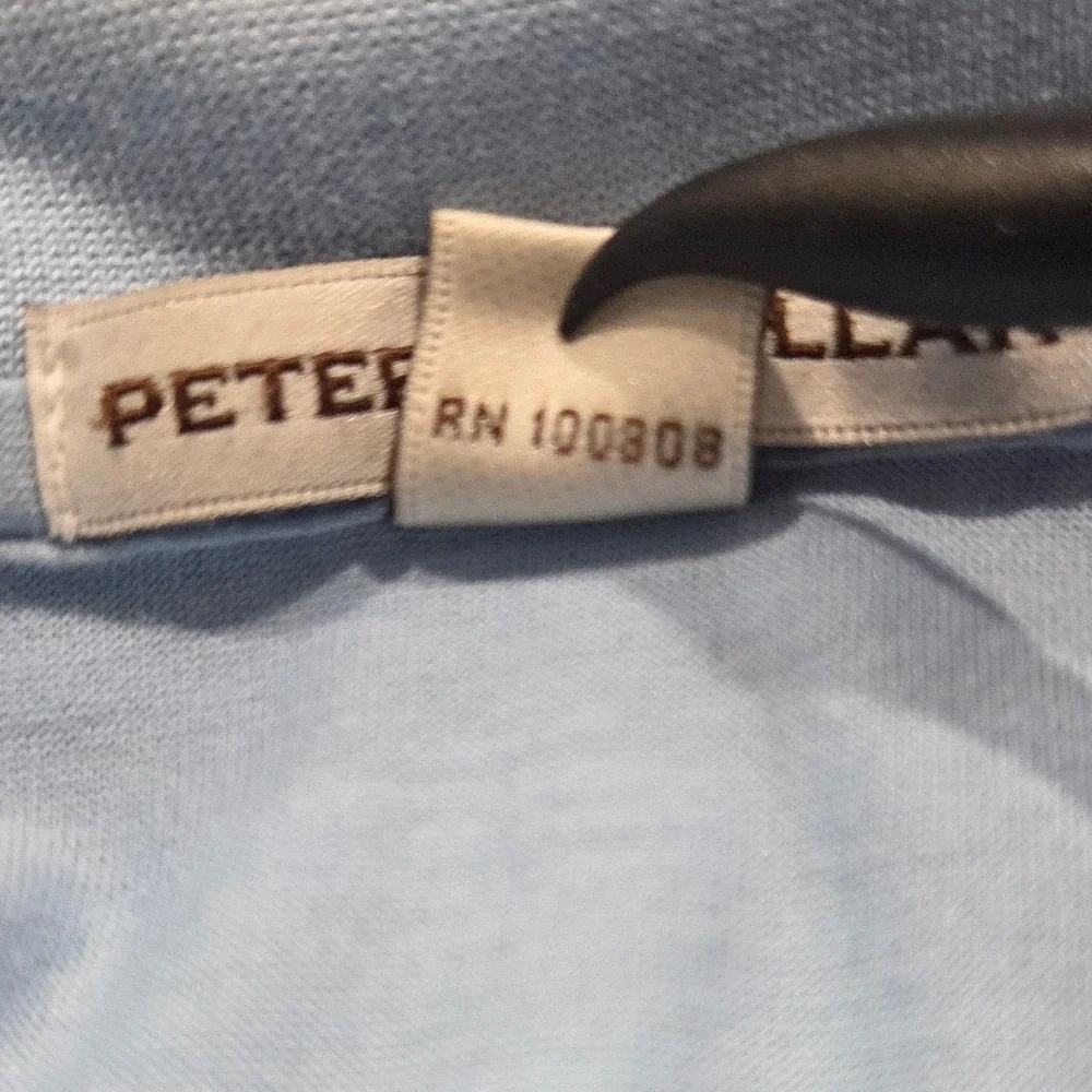 Peter Millar Mens Polo Shirt Light Blue XXL Short‎ Sleeve 100% Cotton Casual